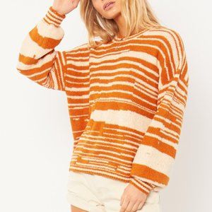 NWOT Amuse Society "Donna" orange space dye sweater